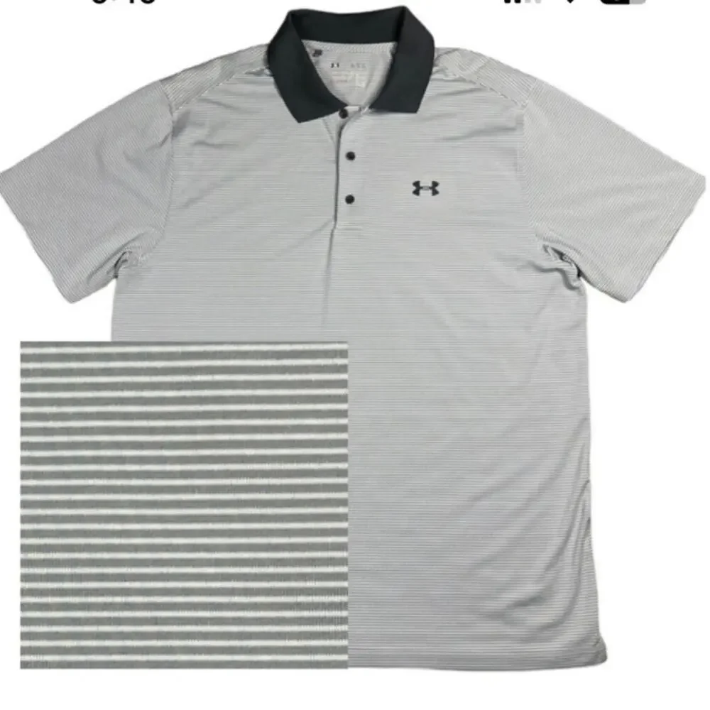 Under Armour Men's Playoff Polo Shirt - XXL - Blue Stripe